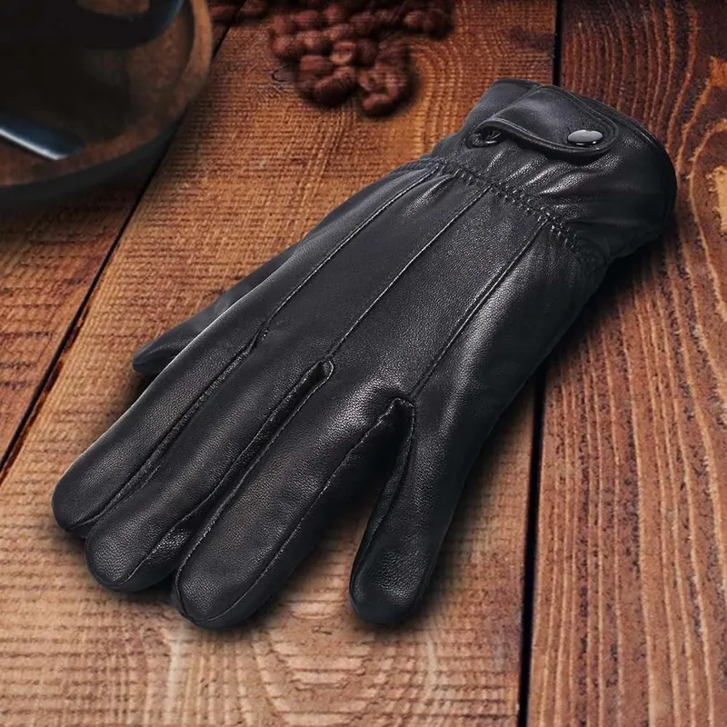 Generic Male Hide Gloves Non-Slip Touch Screen – product photo 5 of 7
