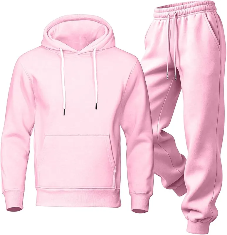 Generic Men’s Sweatsuits Oversized Hoodie Plus Size – Comfortable elastic waist sweatpants