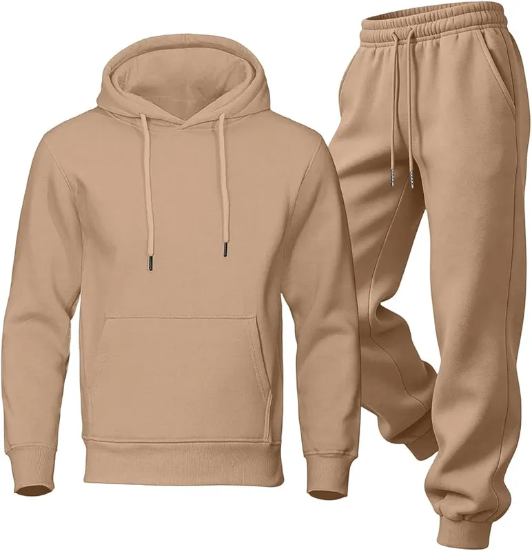 Generic Mens Jogging Suits Oversized Sweatshirt Comfy – Convenient front kangaroo pocket