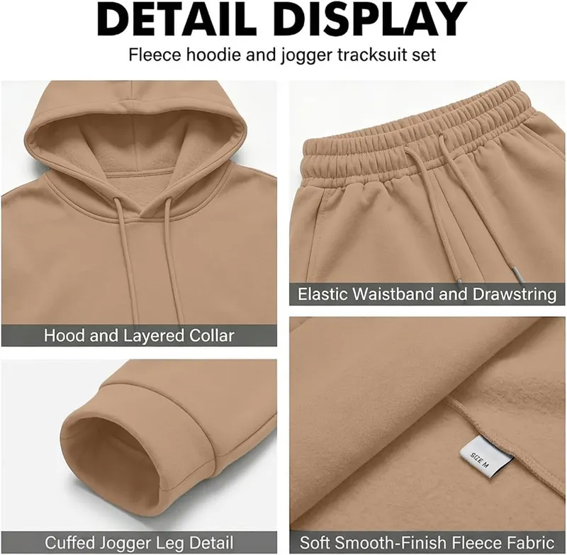 Generic Mens Jogging Suits Oversized Sweatshirt Comfy – Matching comfortable sweatpants