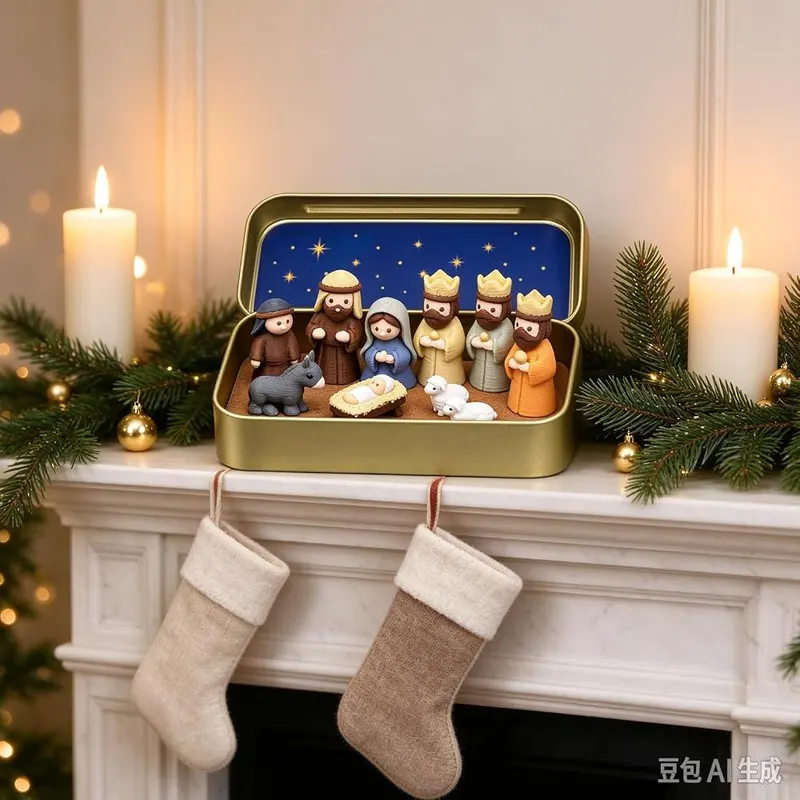 Generic Mini Holy Family Nativity Set Miniature – Durable Lightweight Material