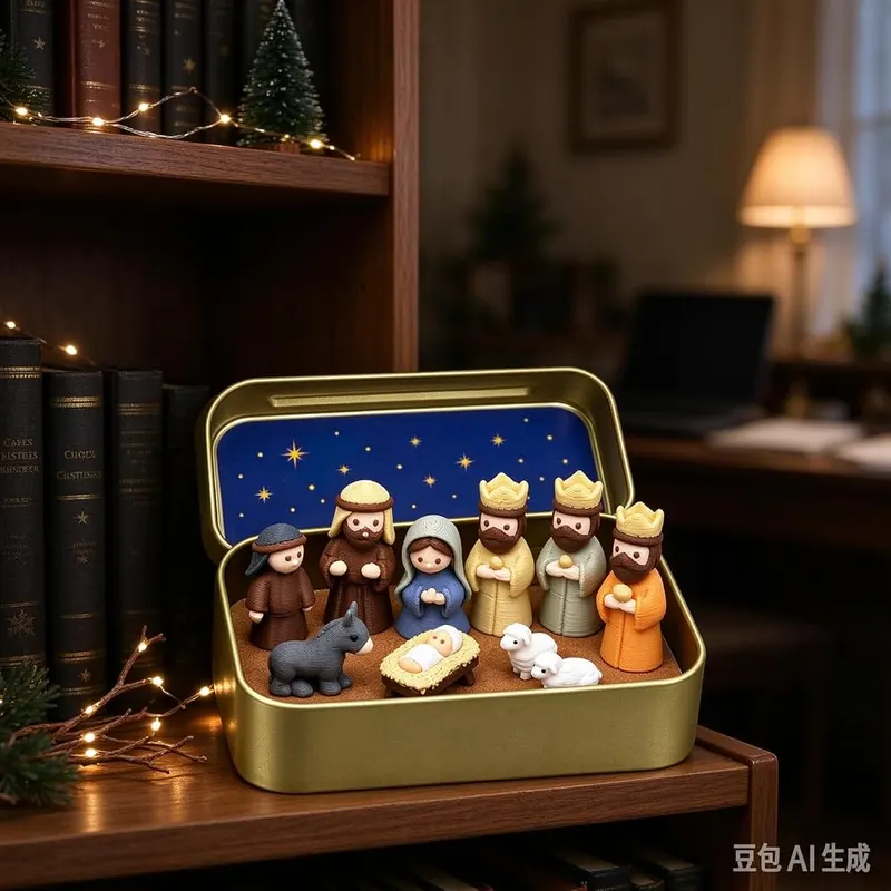 Generic Mini Holy Family Nativity Set Miniature – Versatile Indoor Seasonal Display & Decor Compatibility