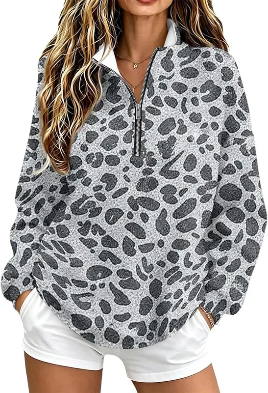 Generic Mock Neck Sweatshirt Women 1/4 Zip Y2K – Material