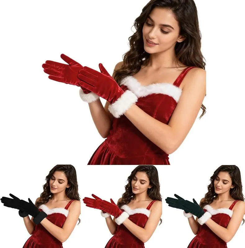Generic Mrs Santa Gloves in #01 Red