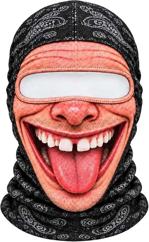 Generic Old Man Ski Mask Funny Realistic 3D 19- Black3 in 19- Black3
