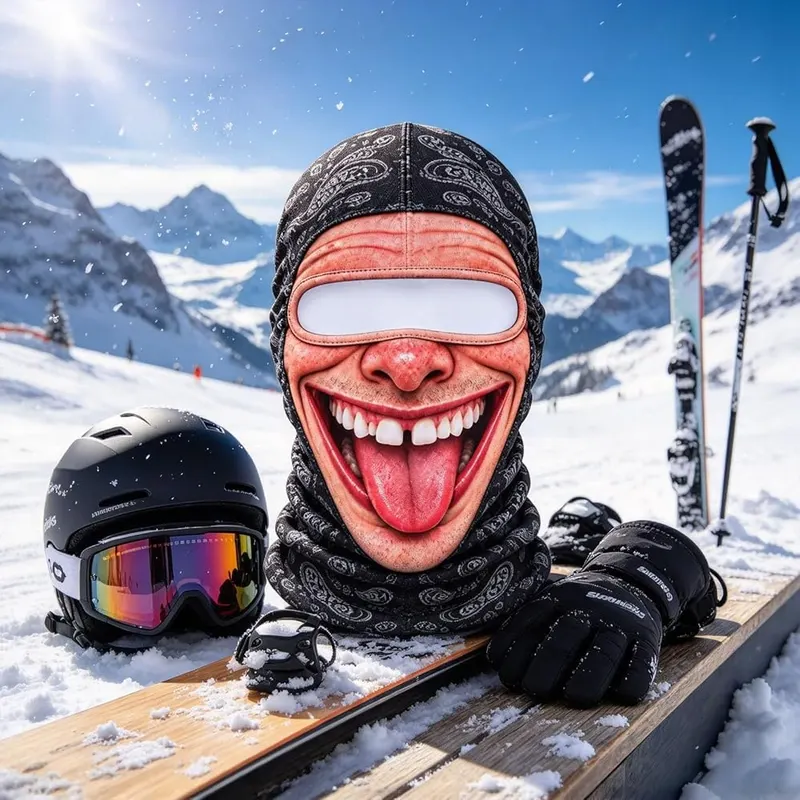 Generic Old Man Ski Mask Funny Realistic 3D 19- Black3 – product photo 8 of 8