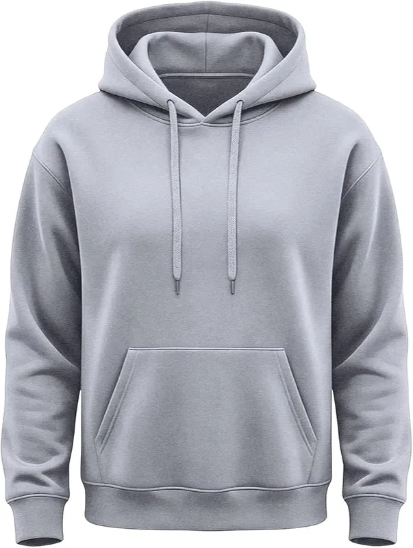 Generic Hoodie for Men Long Sleeve Oversized A01 Light Gray – Easy Everyday Styling