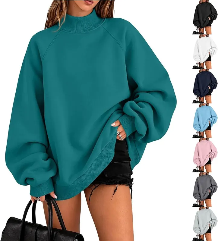Generic Oversized Sweatshirt A008white Small in A008white
