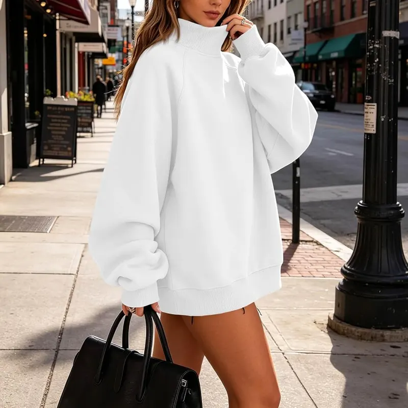 Generic Oversized Sweatshirt A008white Small – product photo 6 of 9