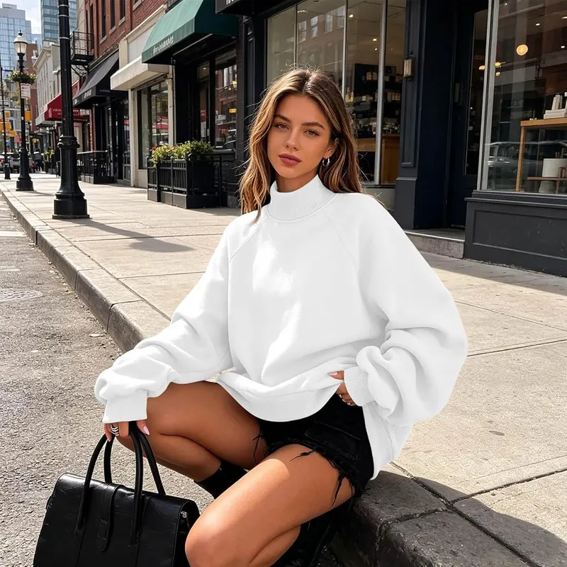 Generic Oversized Sweatshirt A008white Small – product photo 8 of 9