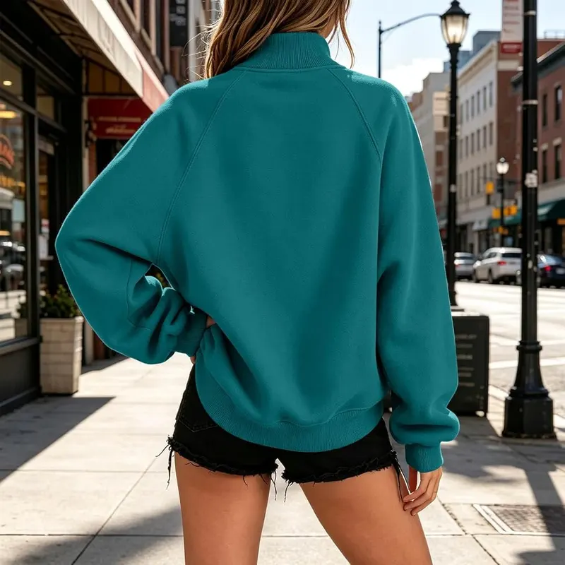 Generic Oversized Sweatshirts A001turquoise Small – Match
