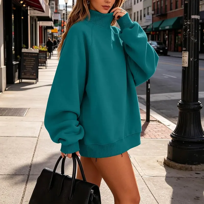 Generic Oversized Sweatshirts A001turquoise Small – product photo 9 of 9