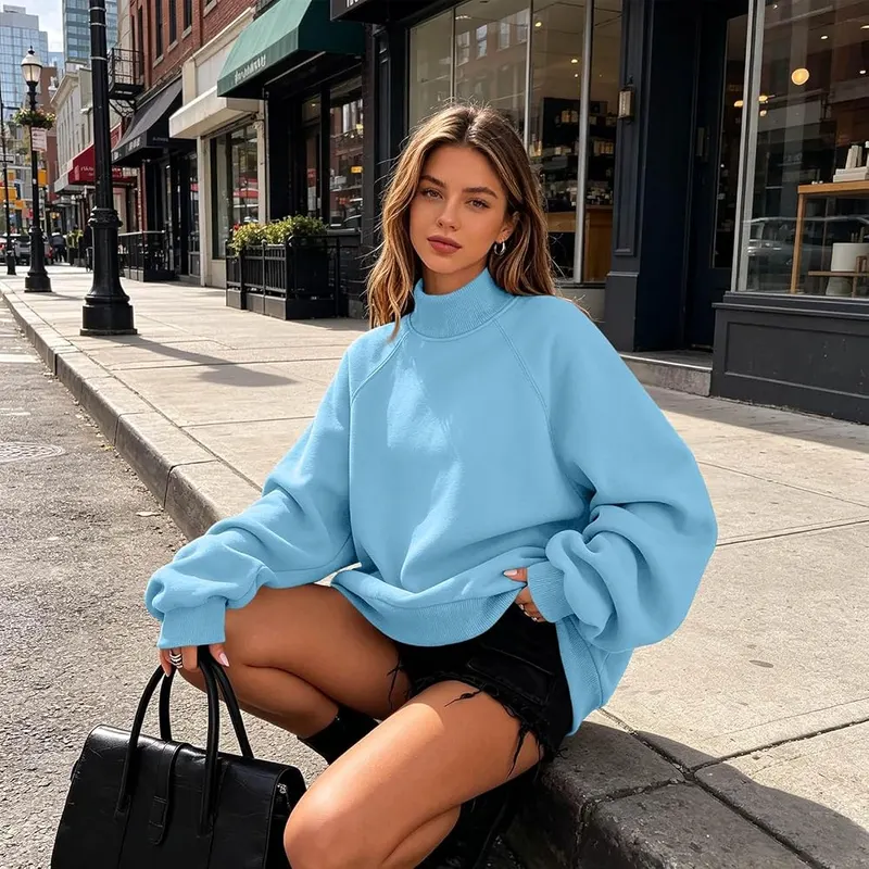 Generic Oversized Sweatshirts A006sky Blue – product photo 9 of 9