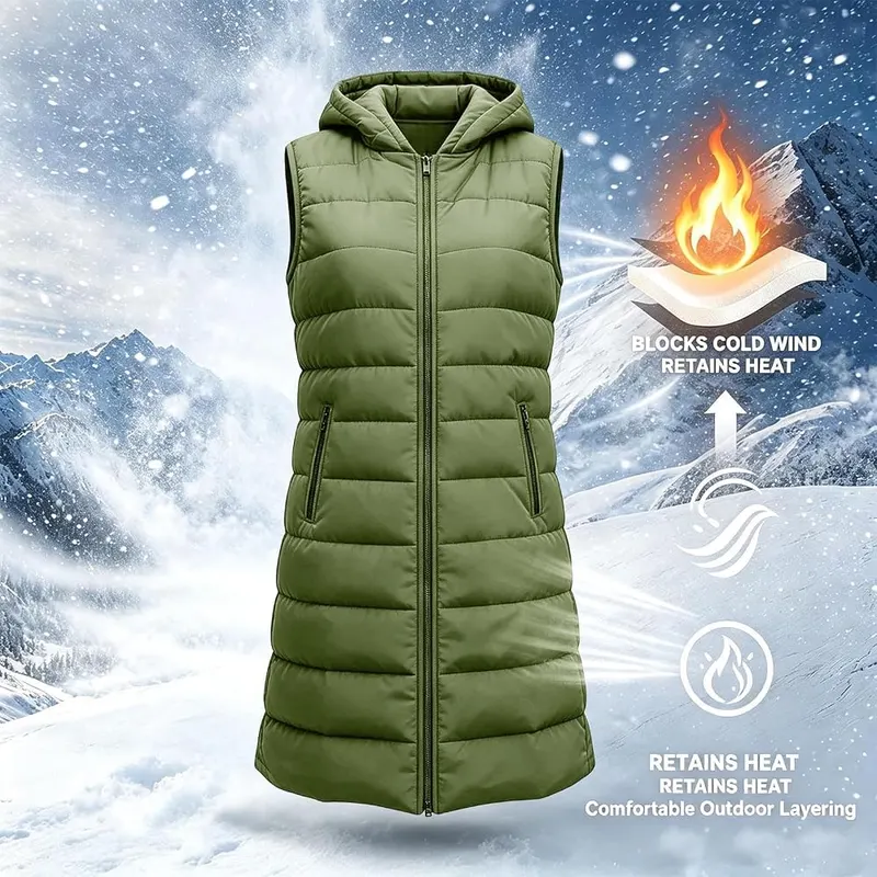 Generic Plus Size Puffer Vests – product photo 7 of 8