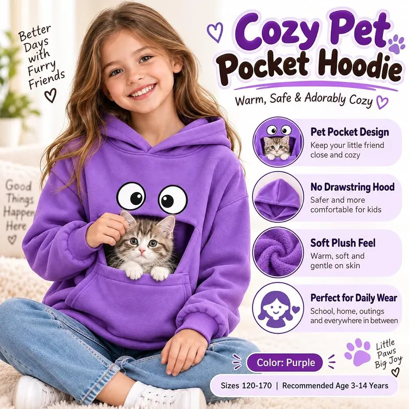 Generic Pull Pocket For Dogs Girls Cat – Oversized front pouch for pets