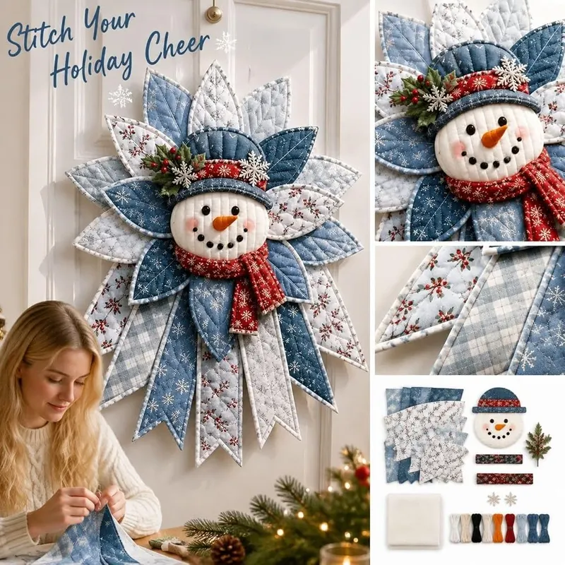 Generic Quilted Christmas Door Hanging DIY Sewing – product photo 2 of 6
