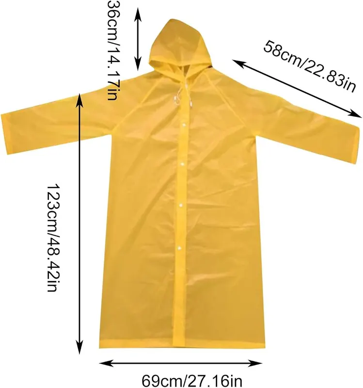Generic Rain Ponchos – Thick and breathable EVA material