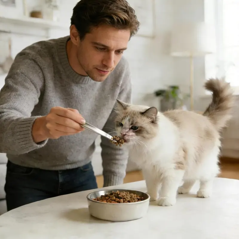 Generic Stainless Steel Cat Spoon – Versatile for canned pet food