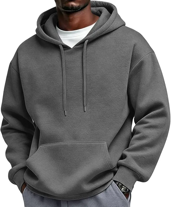 Generic Sweatshirts for Men Long Sleeve Oversized A04 Gray in A04 Gray