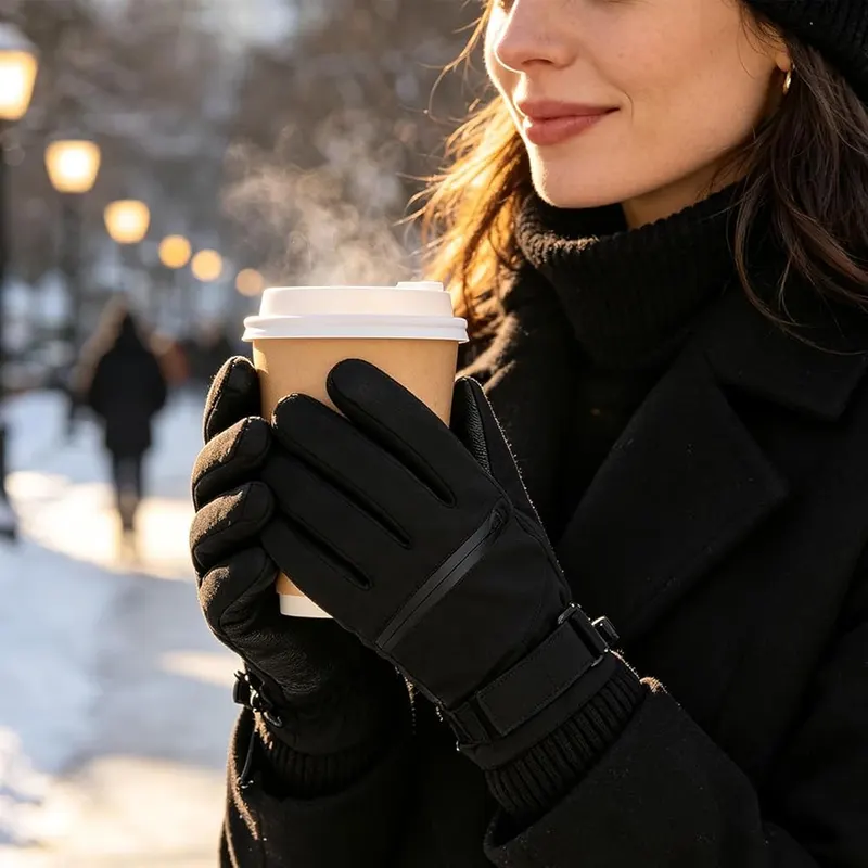 Generic Touchscreen Snow Gloves Elastic Wrist Cuff – Windproof Sealed Cuff & Anti-Lost System