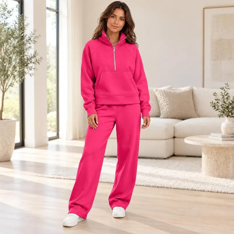 Generic Travel Outfits – Quarter zip pullover with stand collar