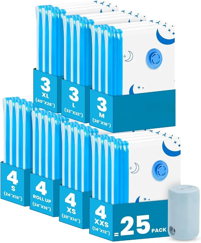 Generic Travel Vacuum Bags in Blue