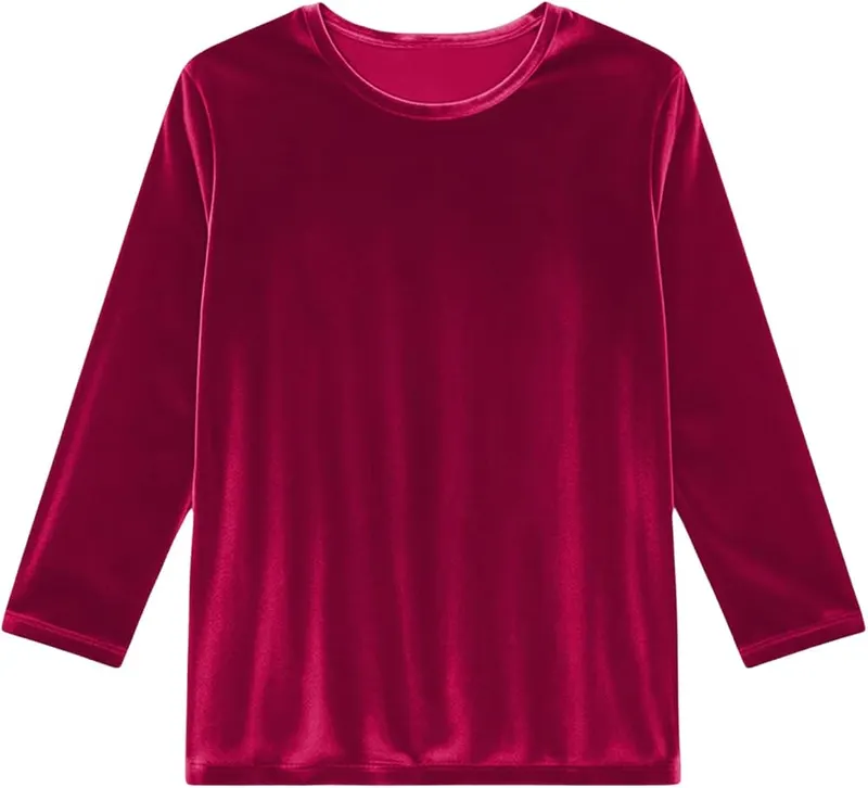 Generic Velvet Shirts A001- Red XX-Large – product photo 4 of 6