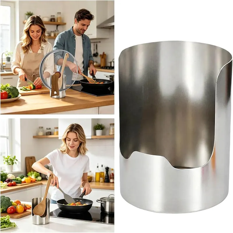 Generic Vertical Stainless Steel Spoon Utensil Holder – product photo 3 of 8