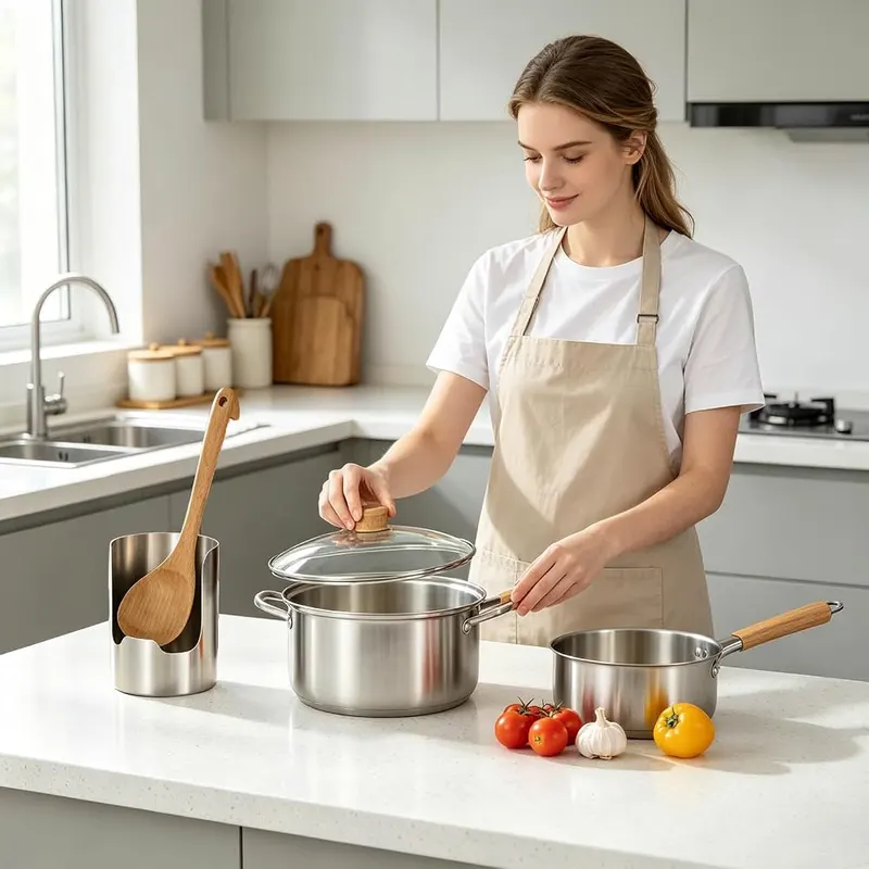 Generic Vertical Stainless Steel Spoon Utensil Holder – product photo 6 of 8
