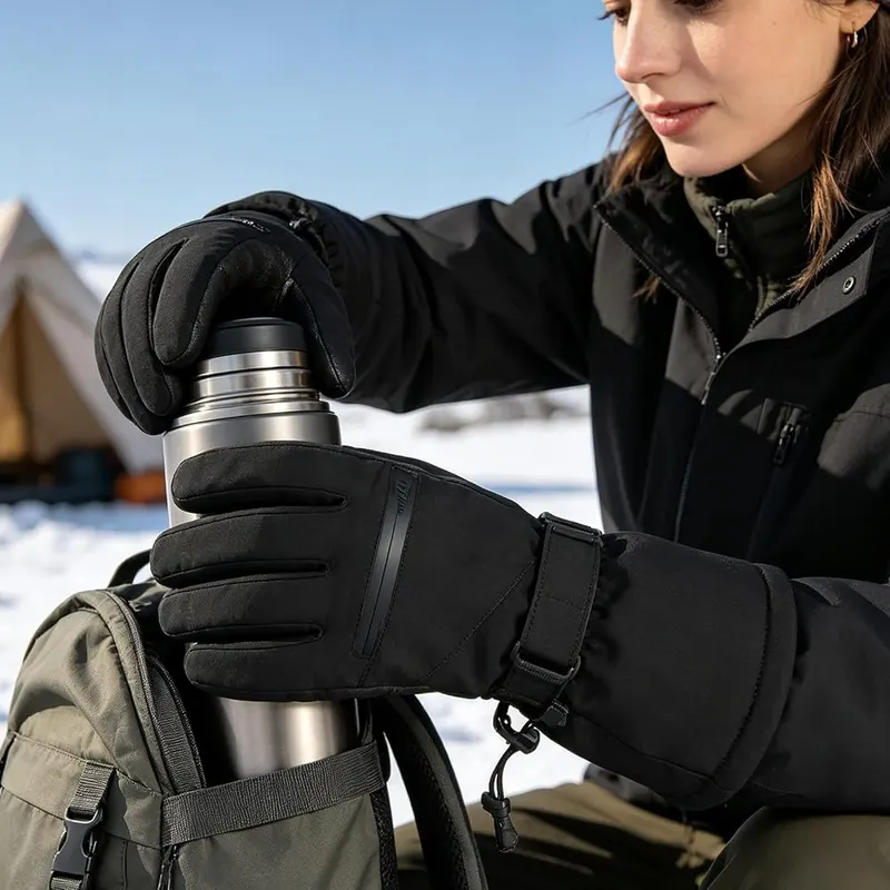 Generic Waterproof Windproof Snow Gloves Thick Insulated – Five-Layer Fleece Insulation