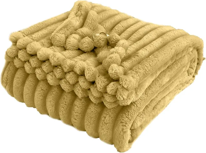 Generic Western Throw Blanket 60*80 Inch Skin-Friendly in Yellow
