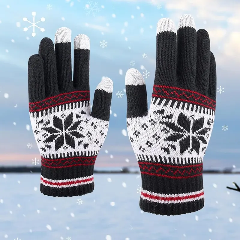 Generic Windproof Fleece Lined Gloves Touch Screen – Multiple Color Options：You may select from four available