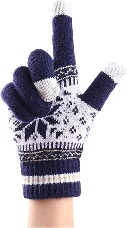 Generic Windproof Fleece Lined Gloves Touch Screen – Flexible Adult Fit：These winter gloves men touchscreen feature