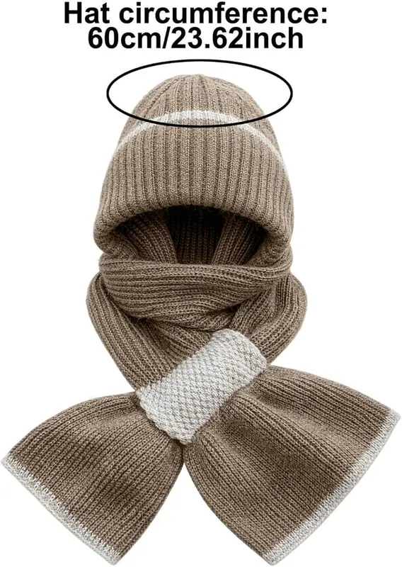 Generic Winter Versatile Knitted Hooded Scarf – product photo 7 of 7