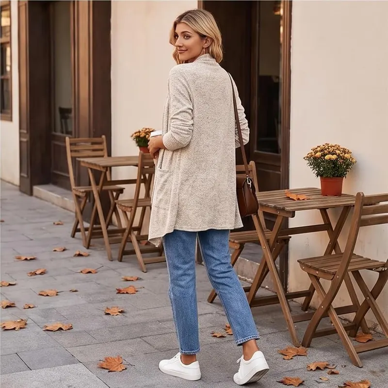 Generic Women’s Cardigans Open Front Fall Light – Versatile Casual Outerwear