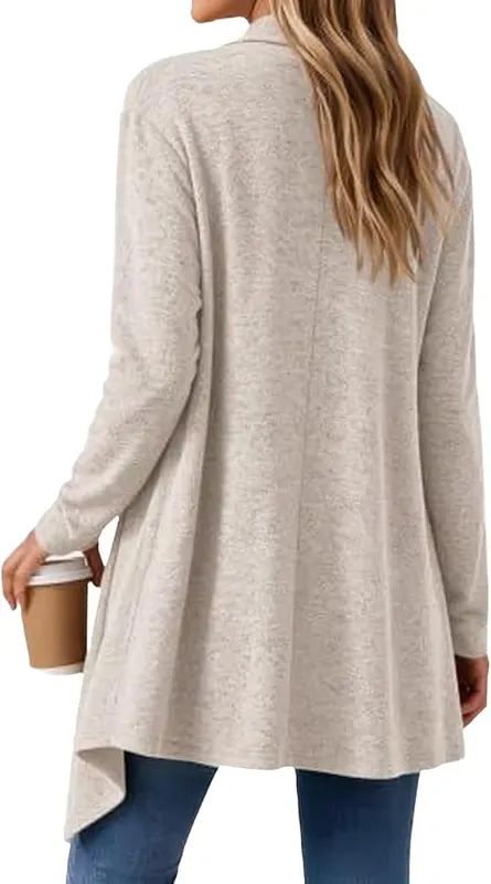 Generic Women’s Cardigans Open Front Fall Light – Functional Side Pockets