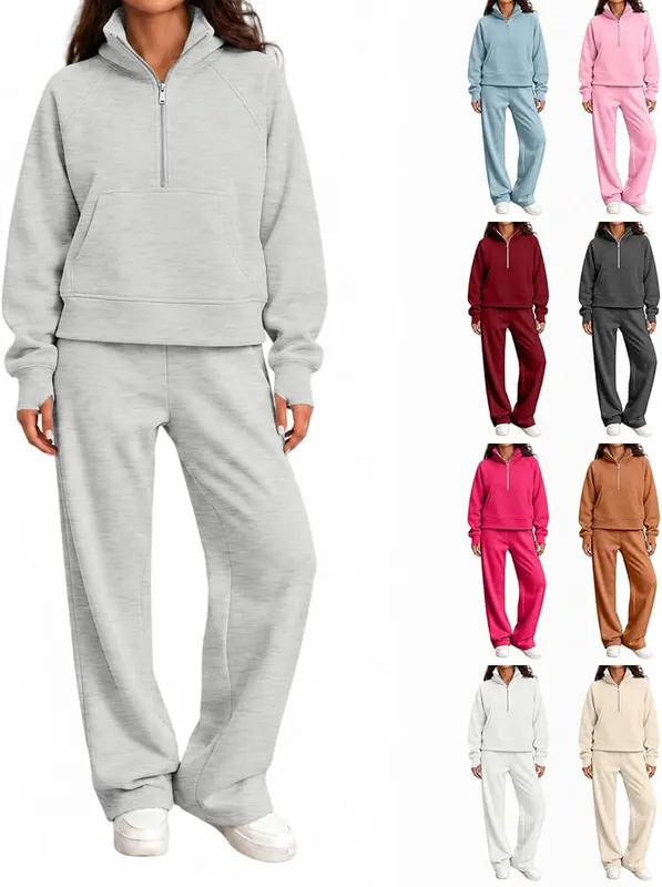 Generic Women Sweatsuits 2 Piece Set Plus in A007sky Blue