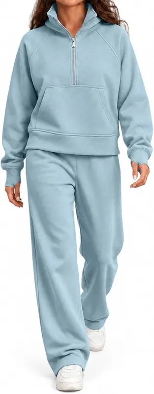 Generic Women Sweatsuits 2 Piece Set Plus – Easy matching two piece outfit design