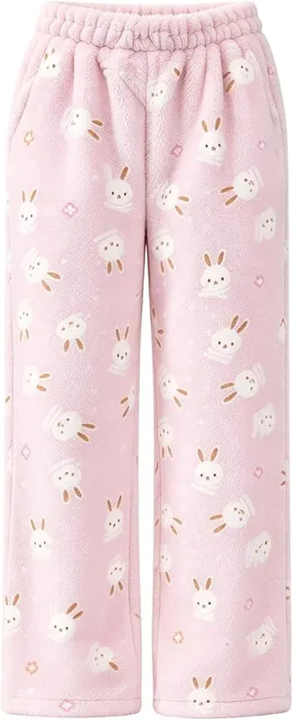 Generic Womens Fuzzy Pajama Pants Soft Plush – Premium Plush Material