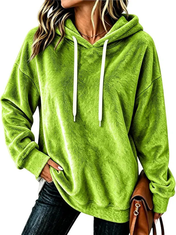 Generic Womens Hoodies Pullover Fleece Oversized Pull Y2K – Material