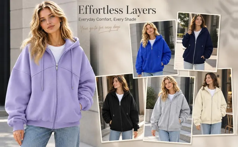 Generic Womens Hoodies Pullover Oversized Fleece Varsity A008white – Occasion