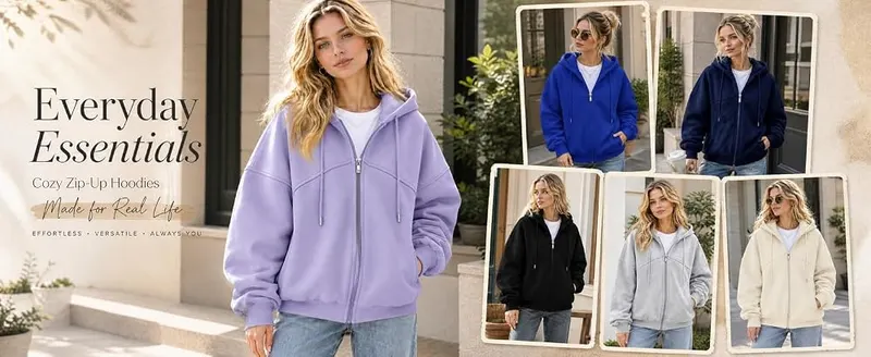 Generic Womens Hoodies Pullover Oversized Fleece Varsity A008white – product photo 7 of 8