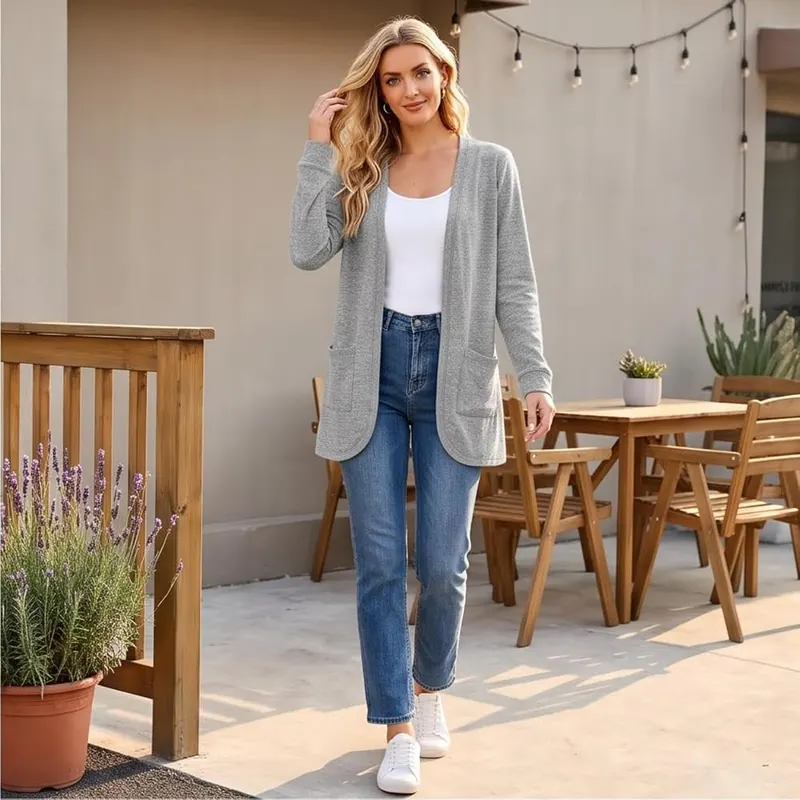 Generic Womens Long Cardigan Sweaters Open Front – product photo 3 of 8
