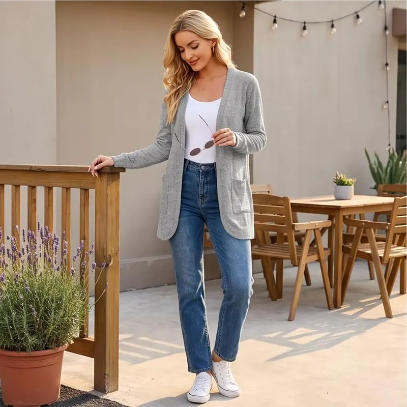 Generic Womens Long Cardigan Sweaters Open Front – product photo 4 of 8