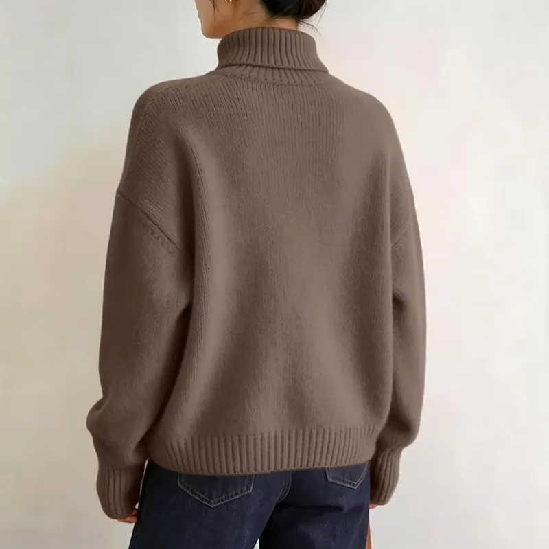 Generic Womens Turtleneck Sweater Loose High Neck – Feature
