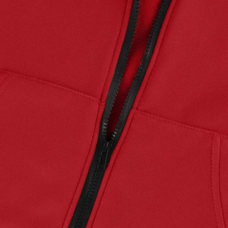 Generic Zip Up Hoodies H13 Red – Fabric