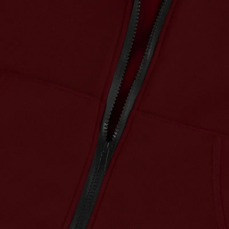 Generic Zip Up Hoodies H14 Wine XX-Large – Features