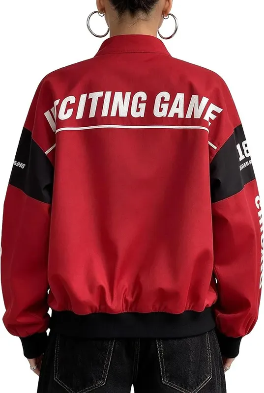 Generic Zip Up Jackets Y2K A001-red – Oversized Relaxed Fit