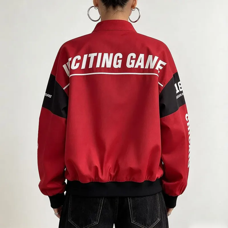 Generic Zip Up Jackets Y2K A001-red – Perfect for Streetwear Daily