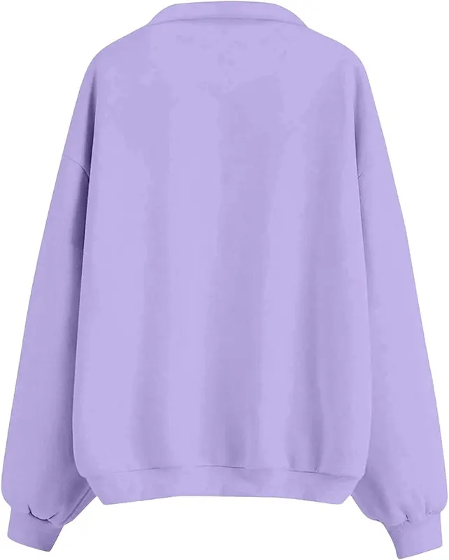 Generic Zip Up Sweatshirt Women Lightweight Jacket B004-light Purple – Sweatshirt Fabric Material